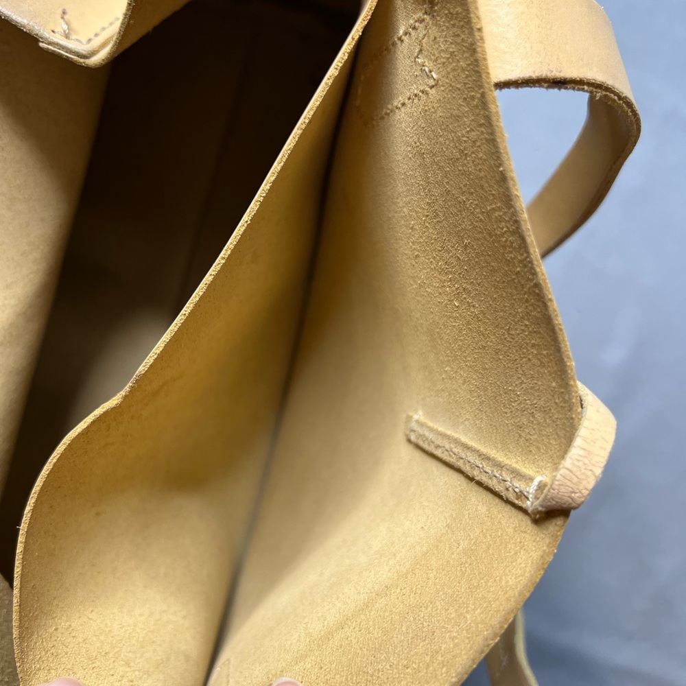 J.Crew Natural Leather Tote Bag Brown Patina Well Loved - Picture 13 of 13